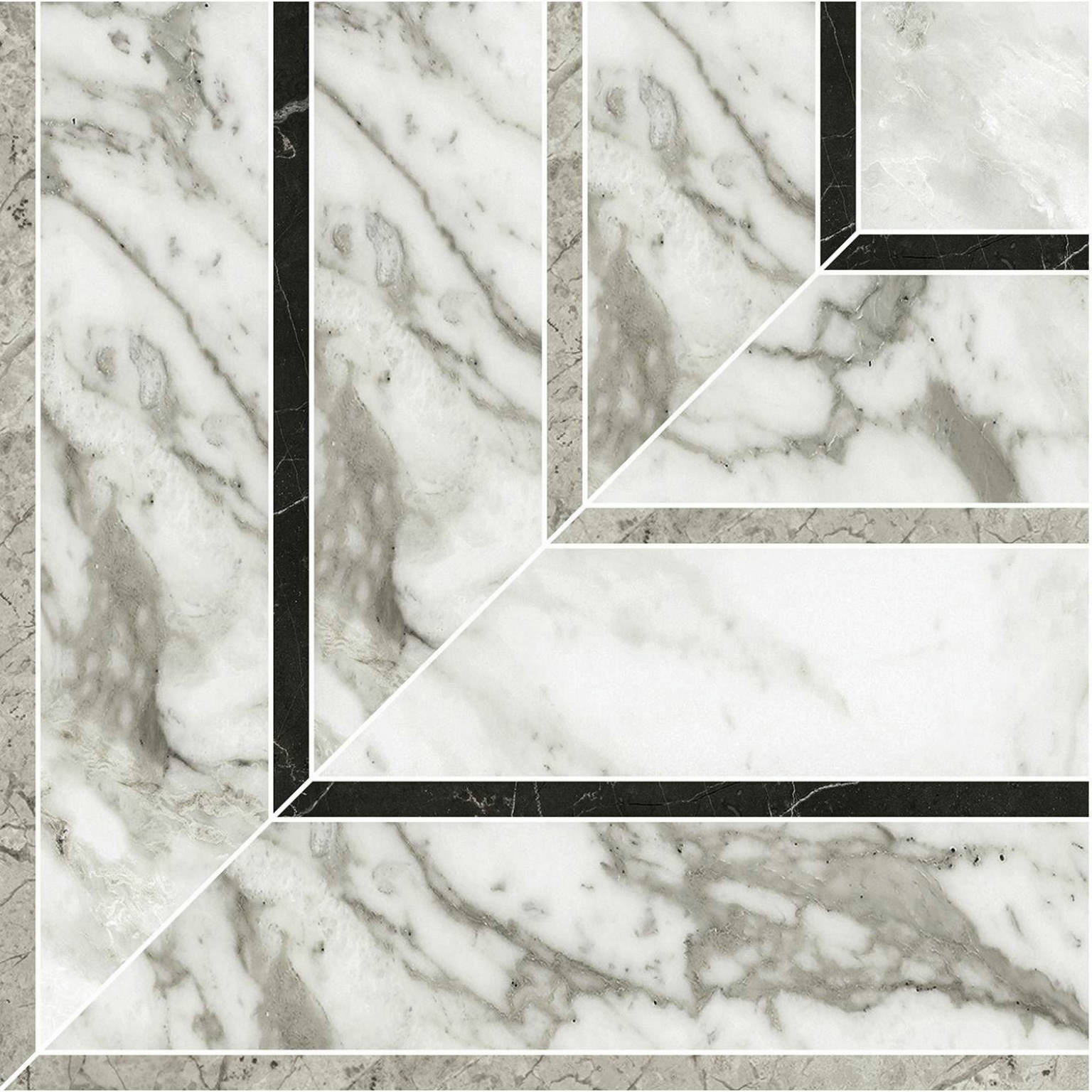 Arabescato Verona Honed Picco Mosaic | Matteo Kitchens