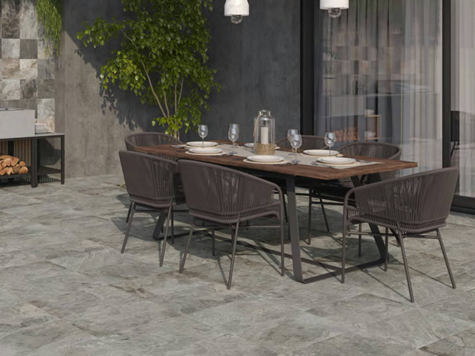 Nepal Slate Chitwan Gris12x24 | Matteo Kitchens
