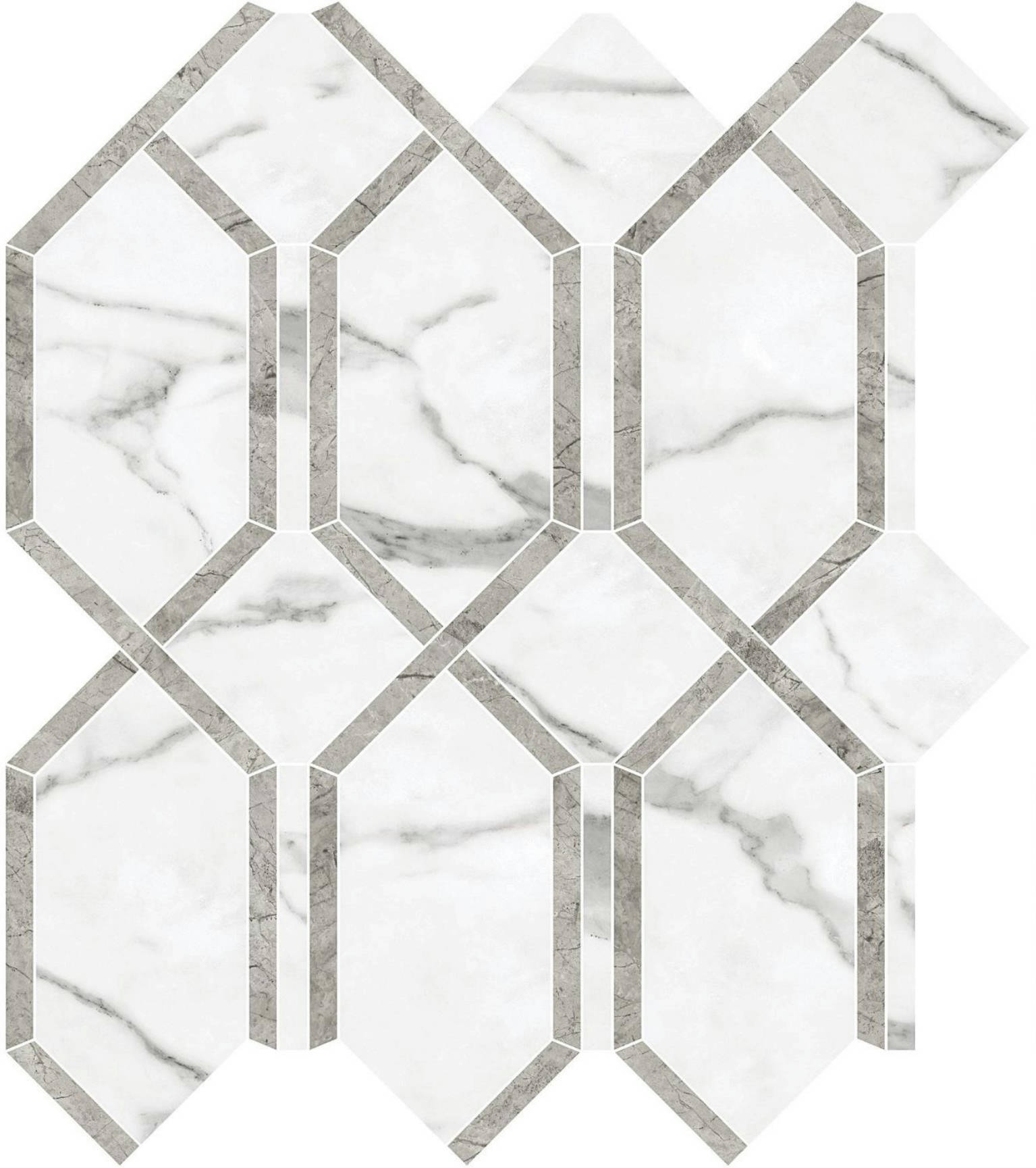 Statuario Venezia Polished Modella Mosaic | Matteo Kitchens